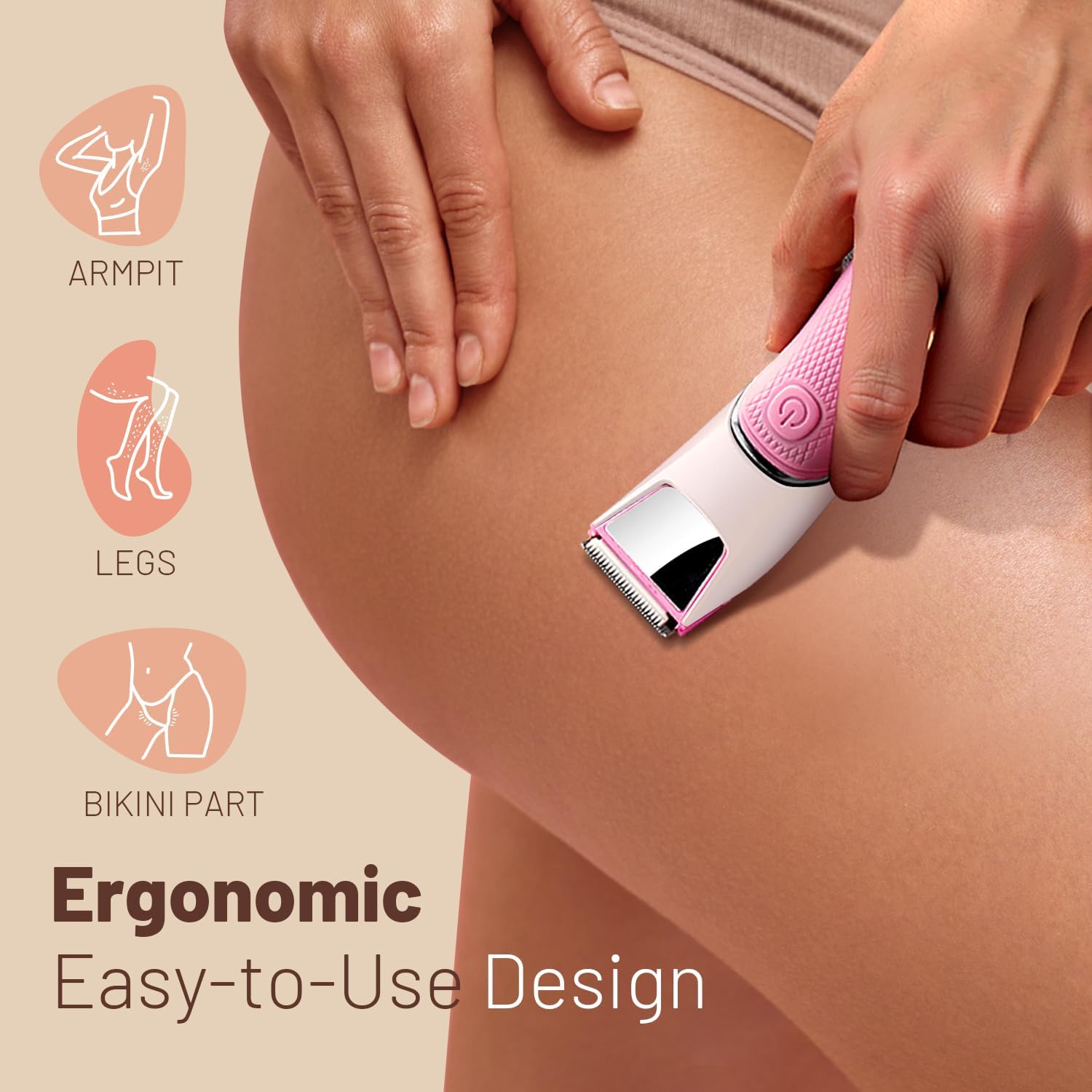 LGTGH bikini trimmer angled design for easy bikini-line access