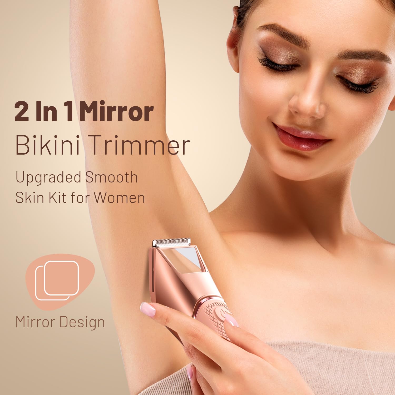 LGTGH bikini trimmer ceramic blades deliver smooth, safe trimming.