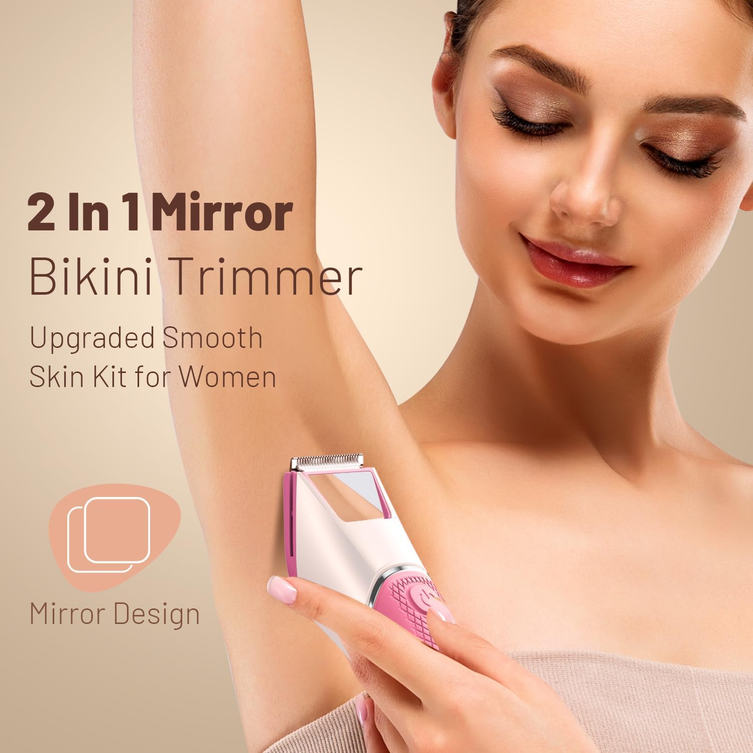 LGTGH bikini trimmer IPX7 waterproof for safe shower use