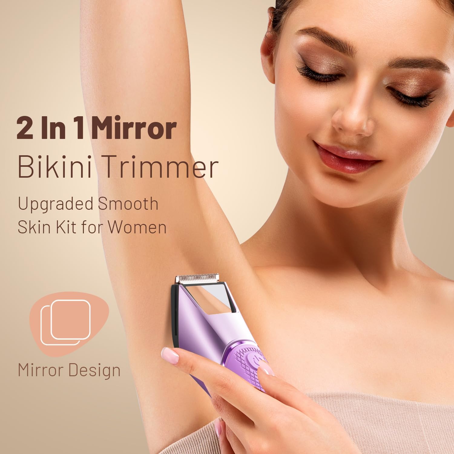 LGTGH Bikini Trimmer IPX7 waterproof design for shower use.
