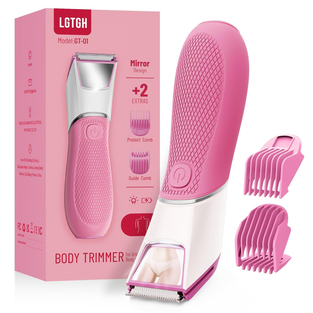 LGTGH bikini trimmer with mirror and LED light enables precise trimming anywhere