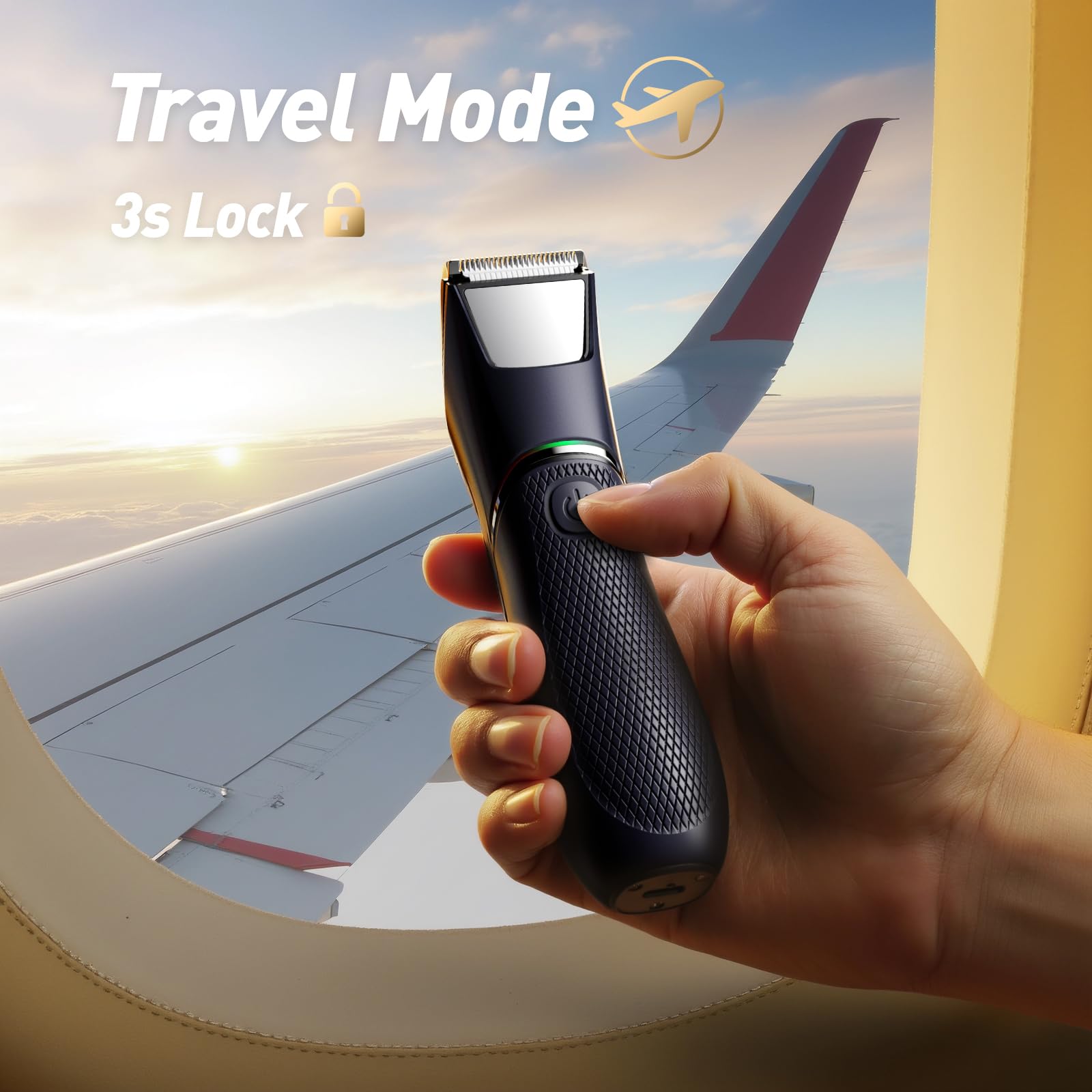 Waterproof shaver for easy cleaning and versatile wet-dry use.