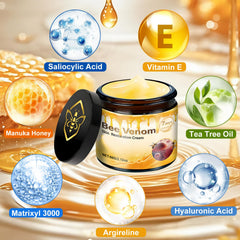 LHBMET Bee Venom Cream packaging box signals premium firming care.