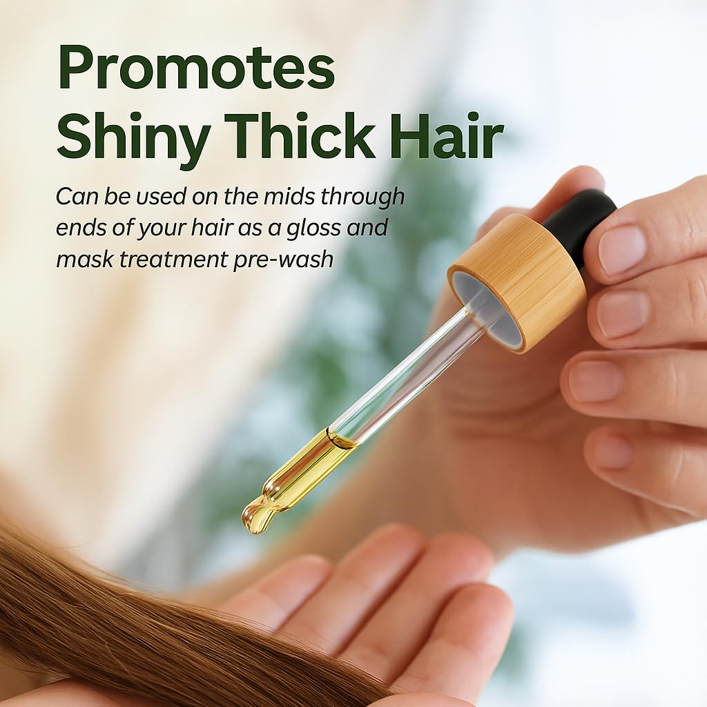 Packaging of Lia Organics Hair Growth Oil emphasizes organic vegan and cruelty-free credentials
