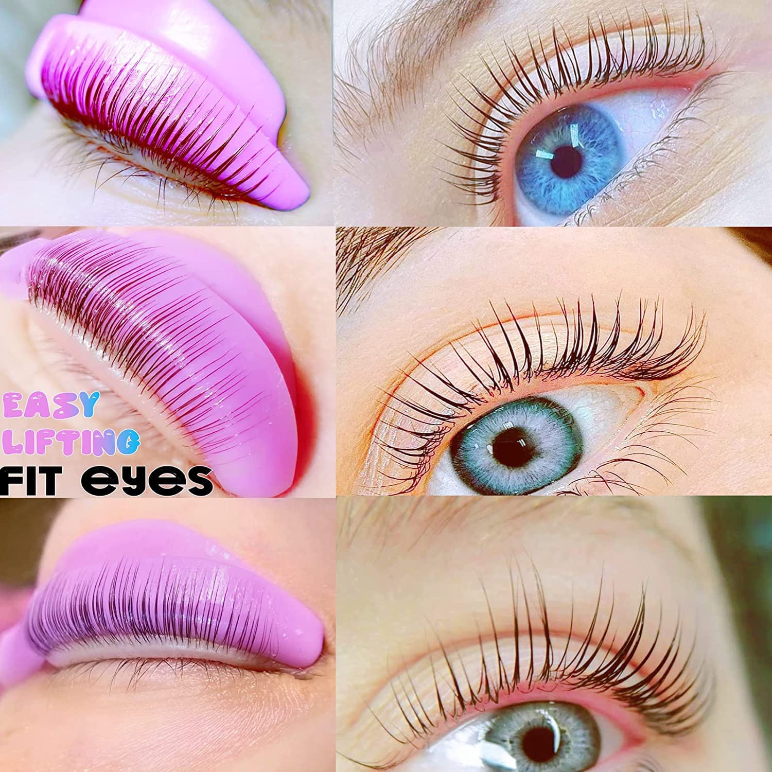 Liber Beauty corner shields aligned for natural lash lift.
