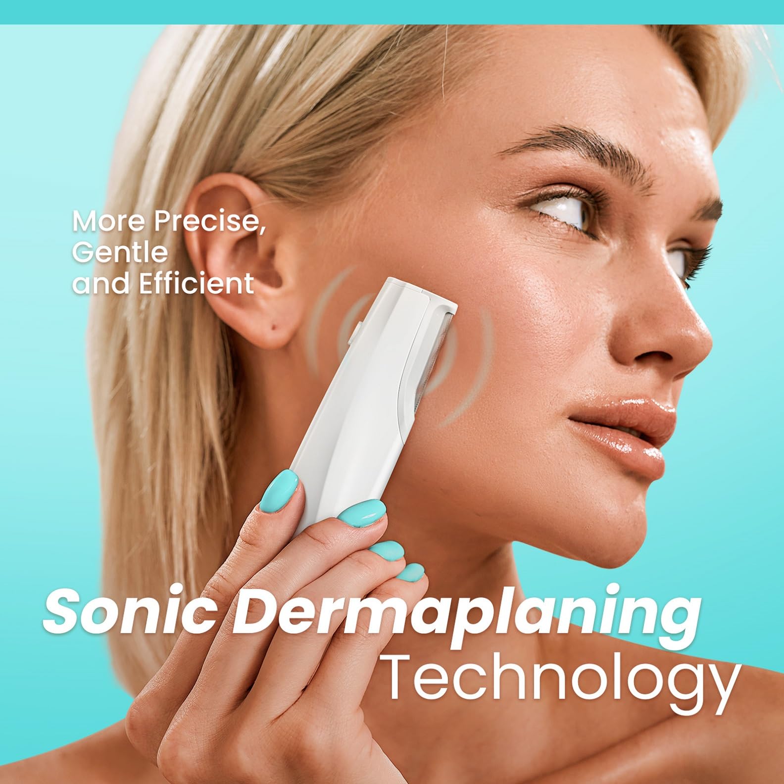 Liberex LED light dermaplaning close-up demonstrates enhanced visibility for precise hair removal