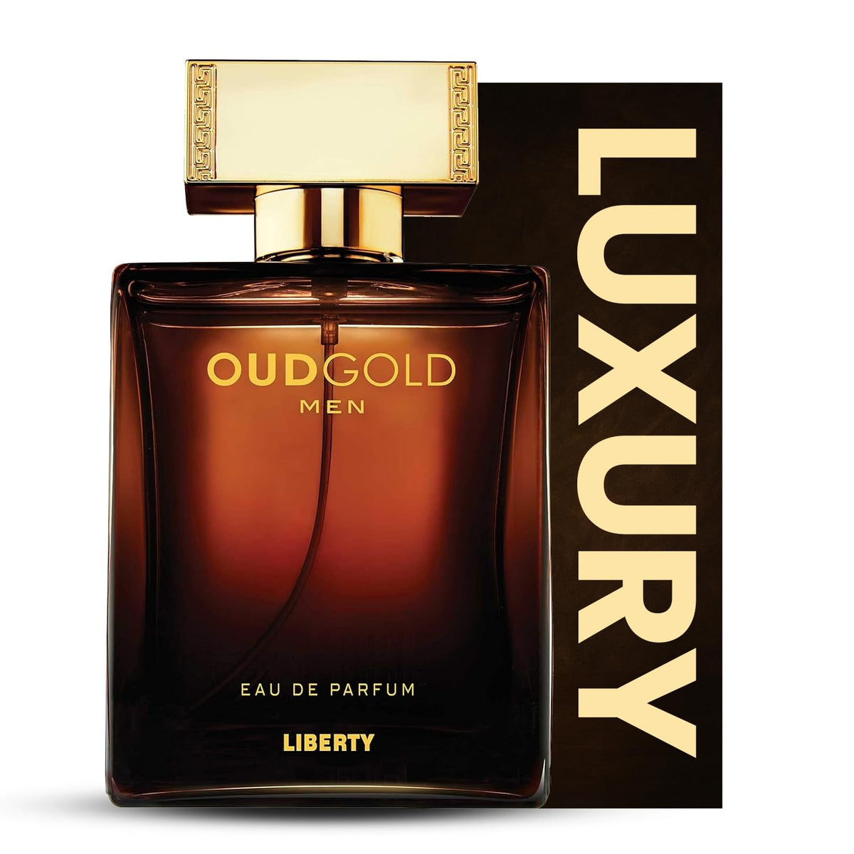 Liberty Oud Arabic Perfume bottle showcases bold oud for confident evening wear.