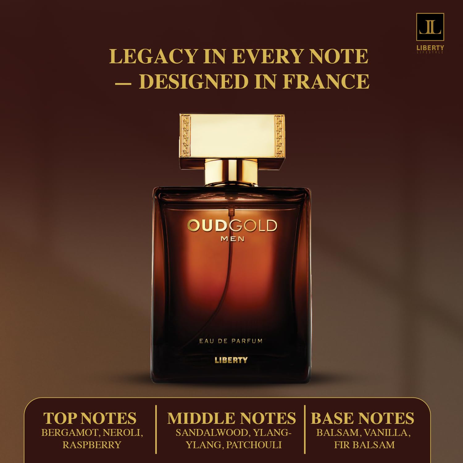 Liberty Oud unisex-use image implies suitability for HIM and HER.