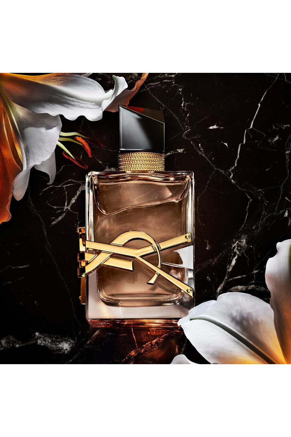 Yves Saint Laurent Libre Flowers and Flames box packaging signals luxury gifting and premium unboxing.