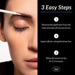 LiBrow natural botanicals formula highlights plant extracts for healthier brow growth.