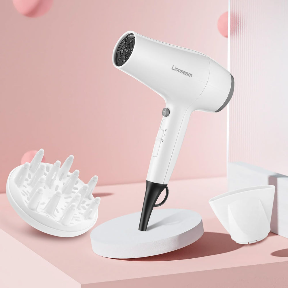 Licoseam Hair Dryer wall-hanging loop setup for convenient storage after use.