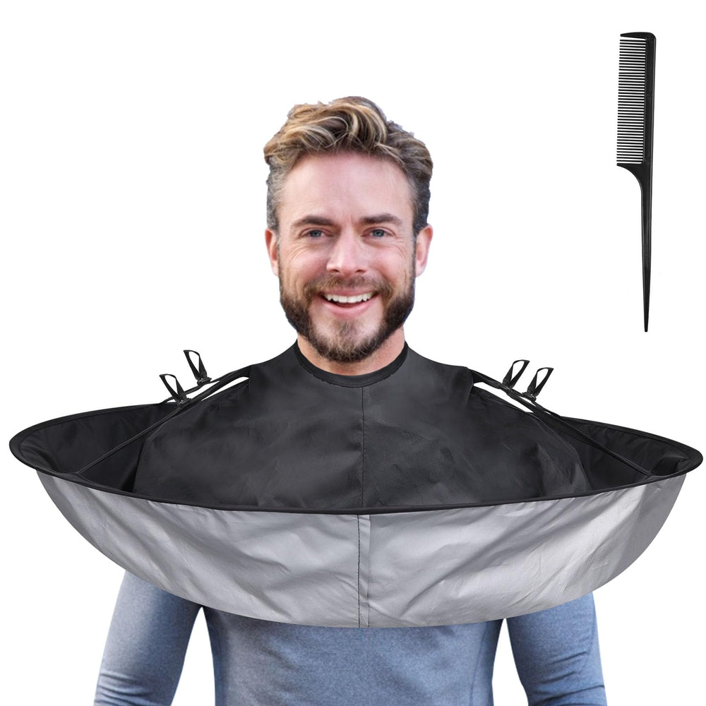 Capa Lictin impermeable y plegable para cortes en casa o barbería.
