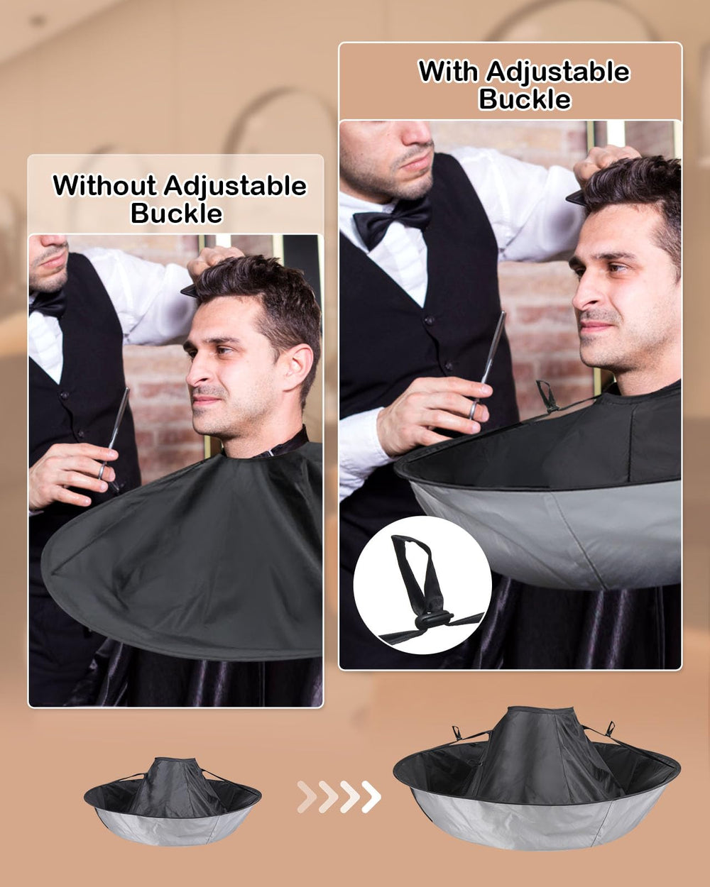 Lictin protege ropa y suelo durante el cuidado del cabello.