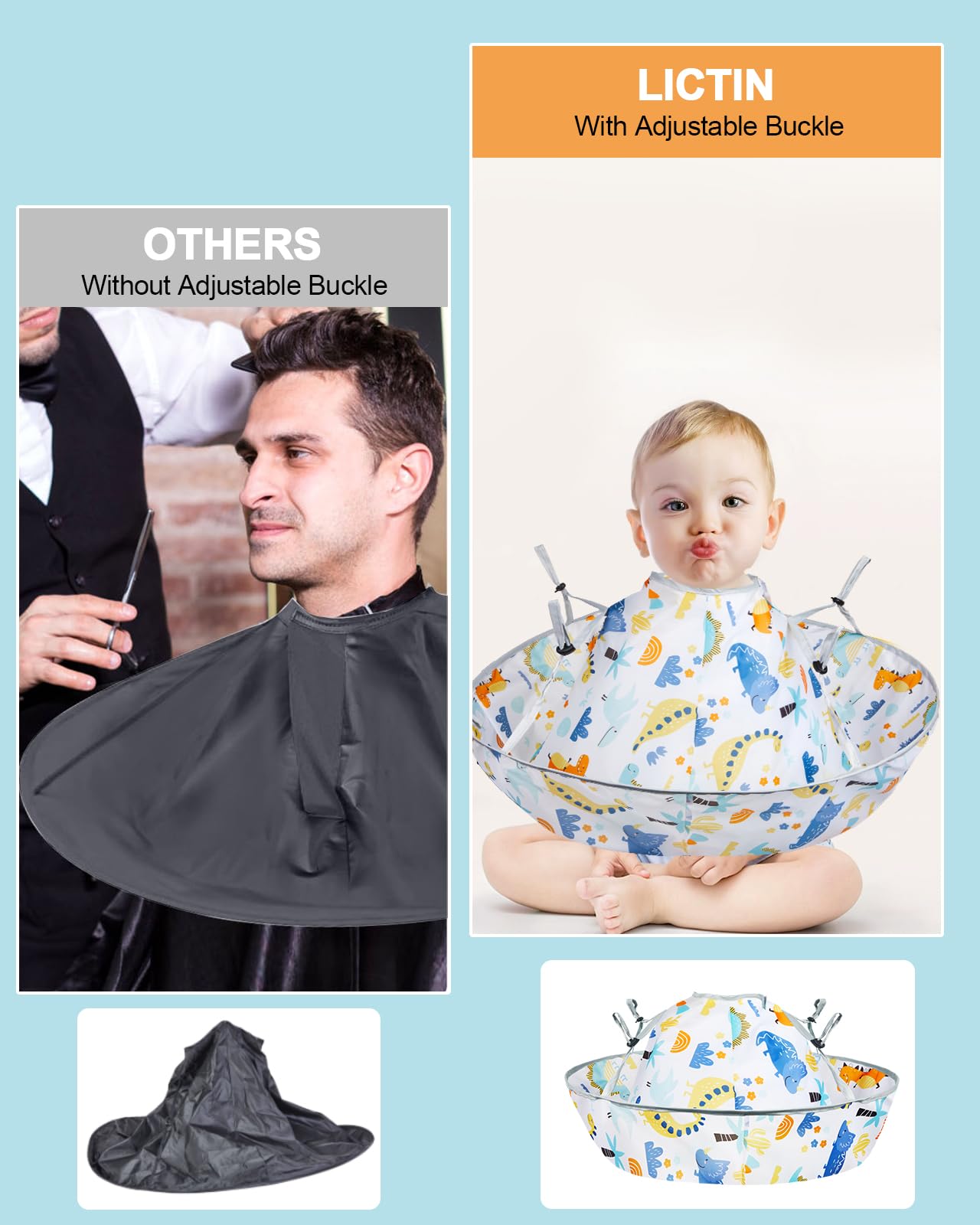 Lictin dinosaur umbrella cape ideal for home or professional use.