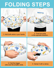 Lictin foldable haircut cape folds down to compact storage.