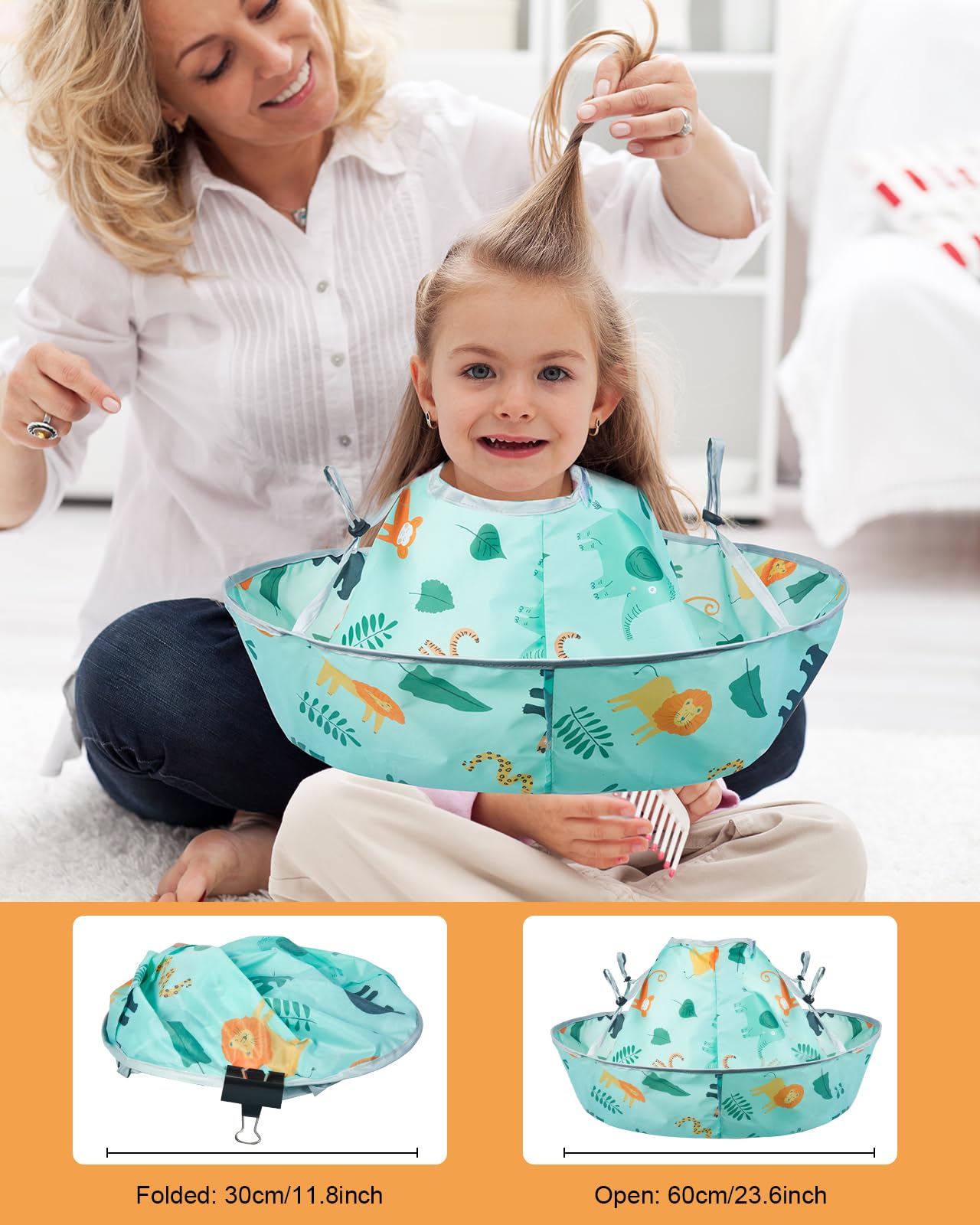 Lictin kids umbrella cape with adjustable neck offers a comfortable, secure fit