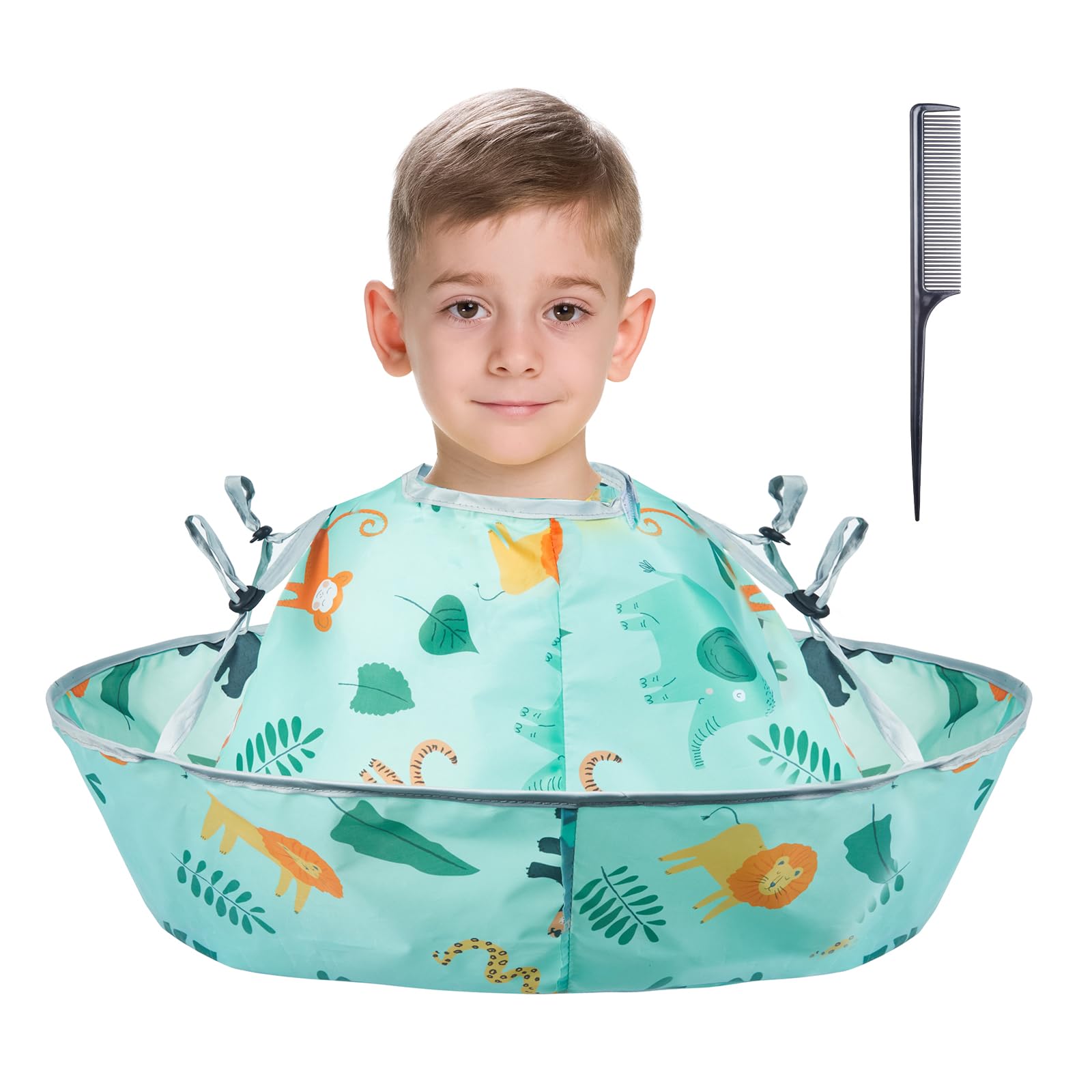 Lictin haircut cape for kids with foldable design keeps the cutting area tidy during cuts