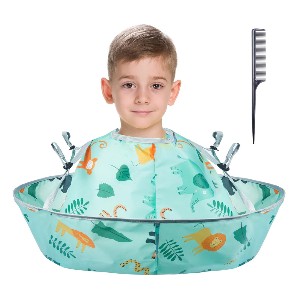 Lictin haircut cape for kids with foldable design keeps the cutting area tidy during cuts