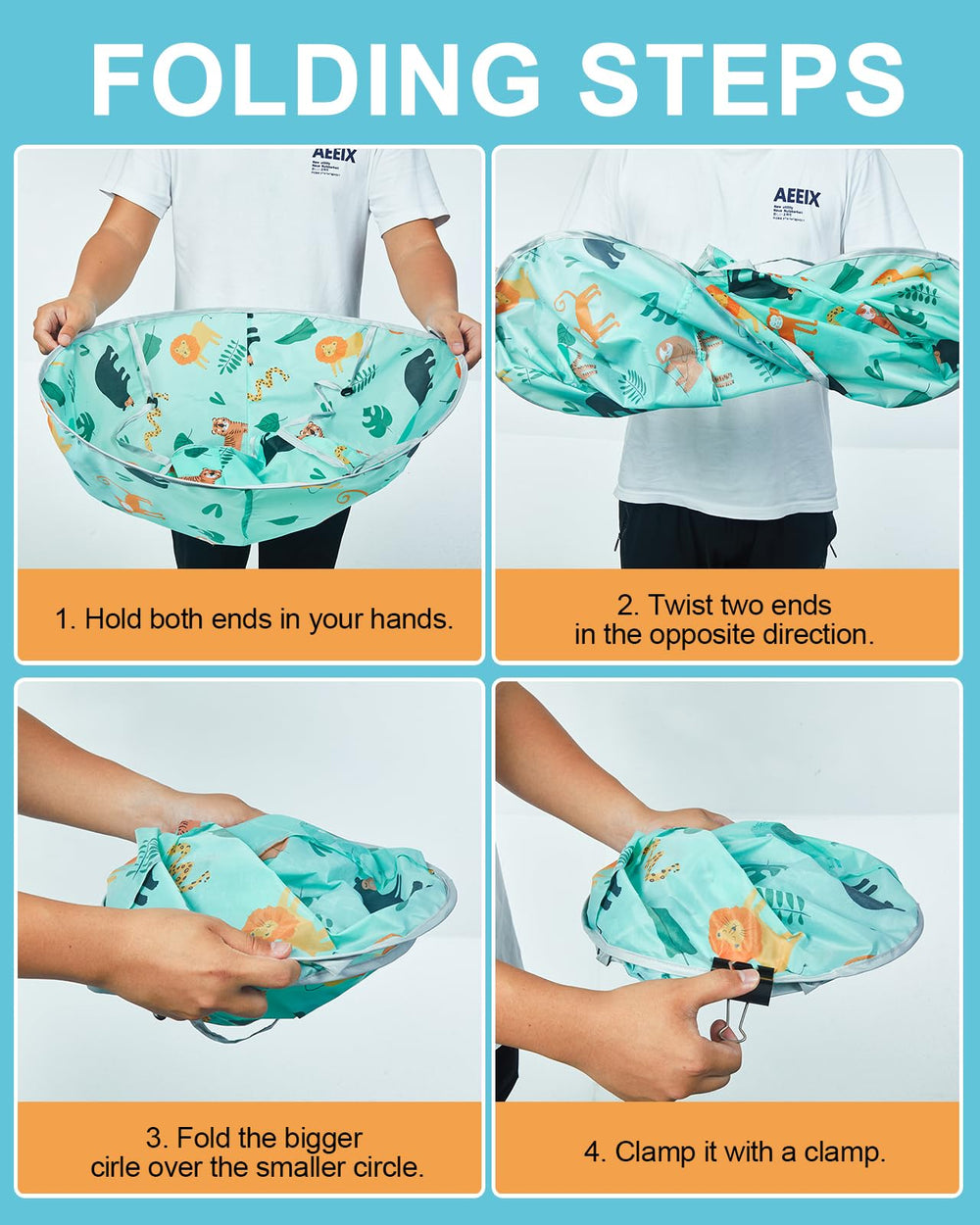 Lictin cape with four buckles adapts as children grow for long-lasting use
