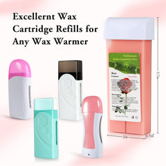 Liddy Dance Rose Roll-On Wax application close-up demonstrating precise, drip-free waxing.