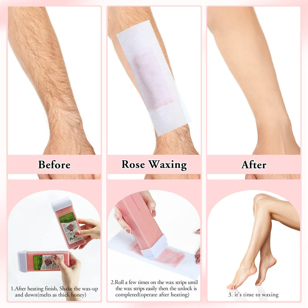 Liddy Dance Rose Roll-On Wax Roller heat-ready image showing easy, smooth application.