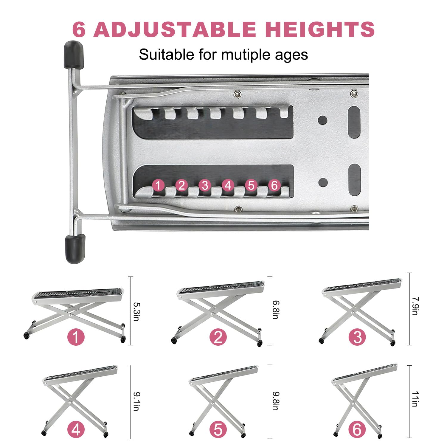 LiDiVi Pedicure Foot Rest foldable design makes storage and transport effortless.