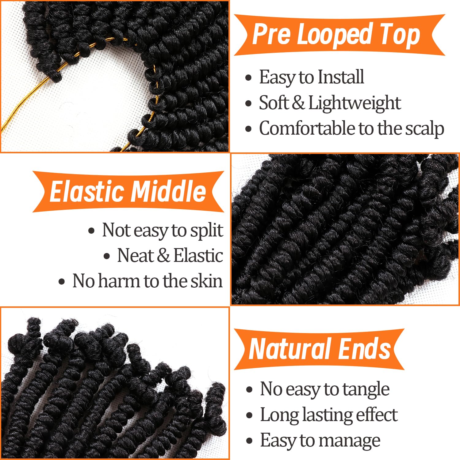Lifabeauty prelooped crochet braids 6-inch image demonstrates quick styling and comfortable wear.