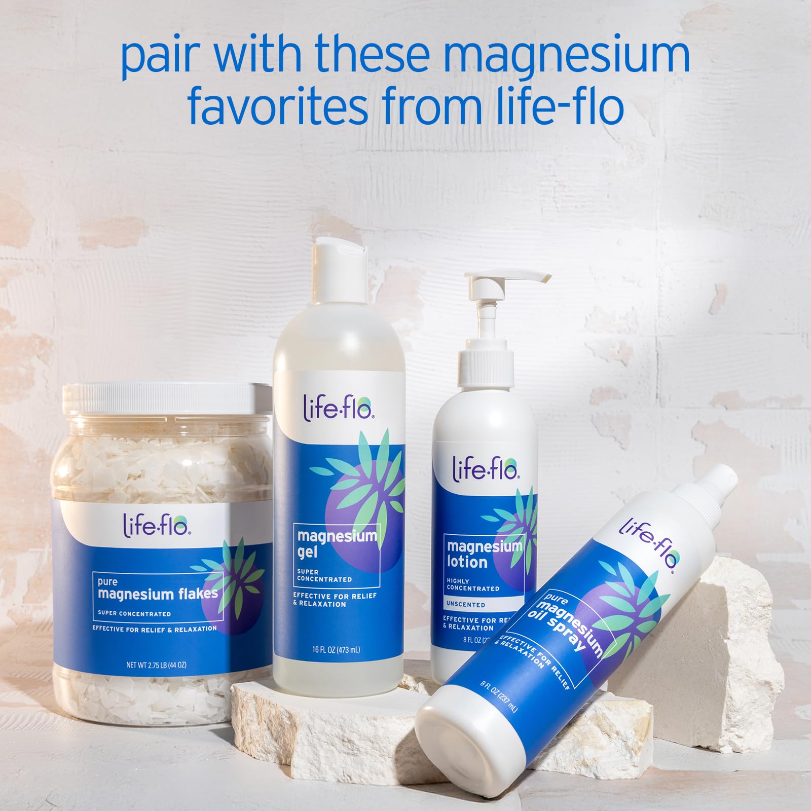 Life-Flo Magnesium Lotion bedtime massage promotes unwinding and restful routine.