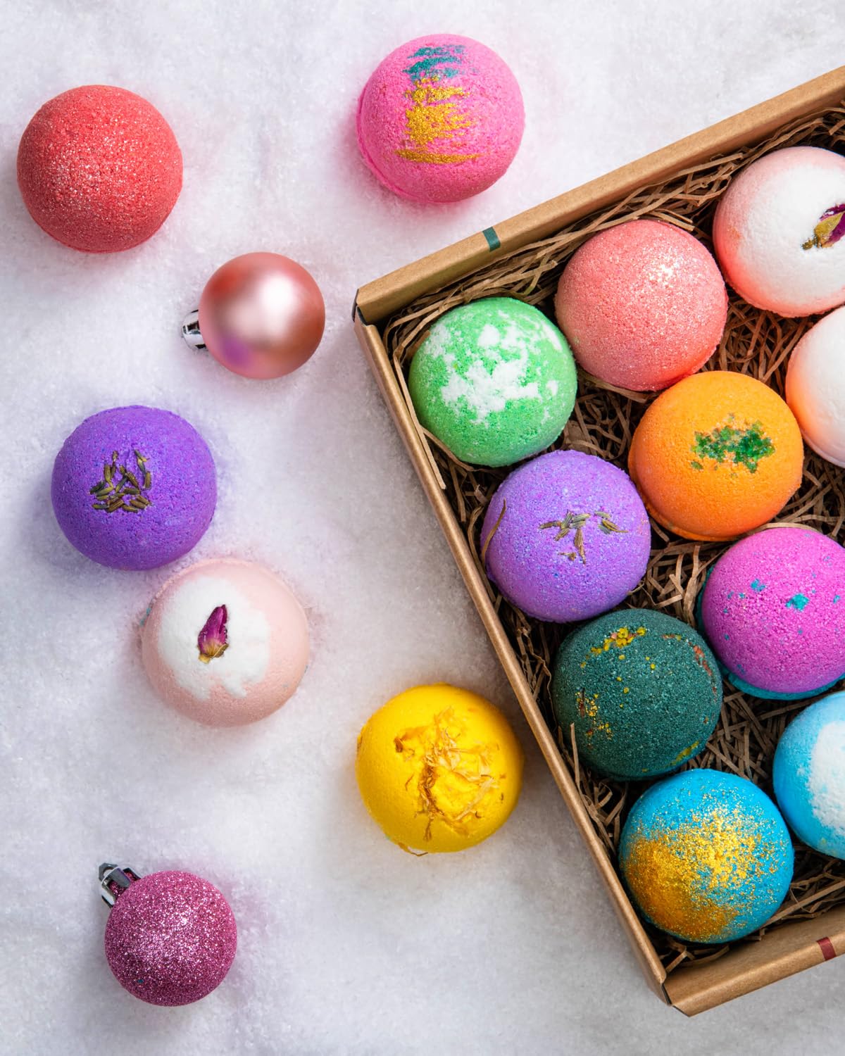 Lifearound2angels bath bombs showcasing colorful fizz for mood-boosting bath time.