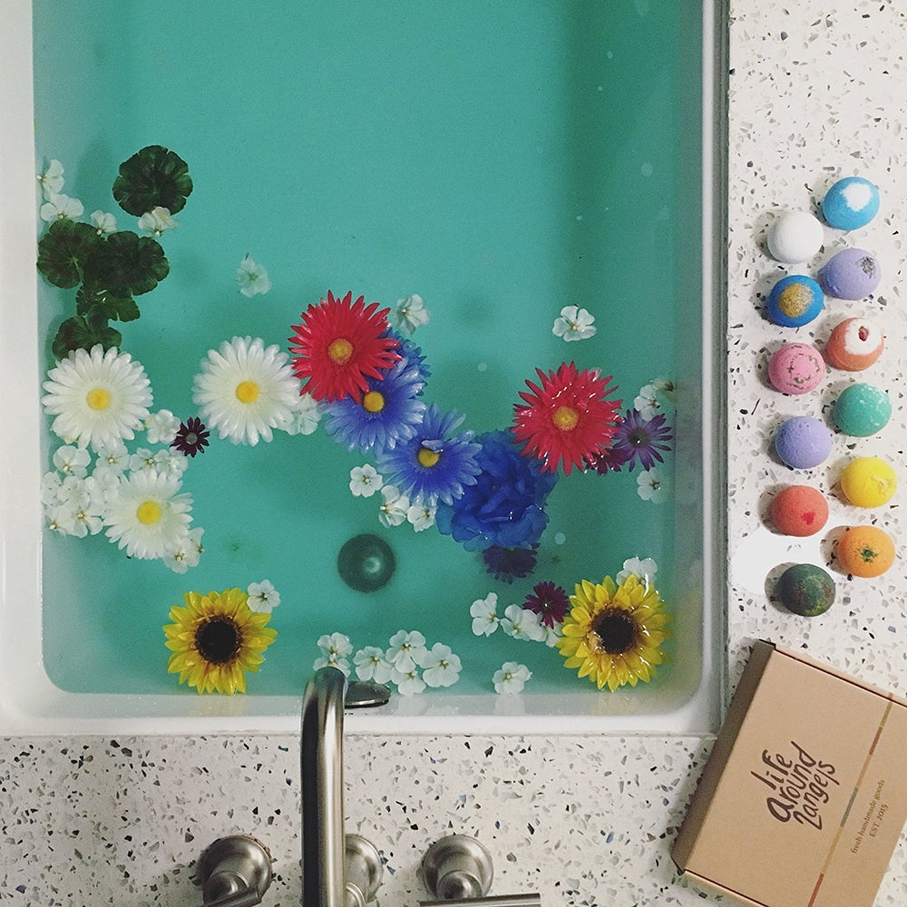 Lifearound2angels USA-made bath bombs crafted in California for a soothing soak.