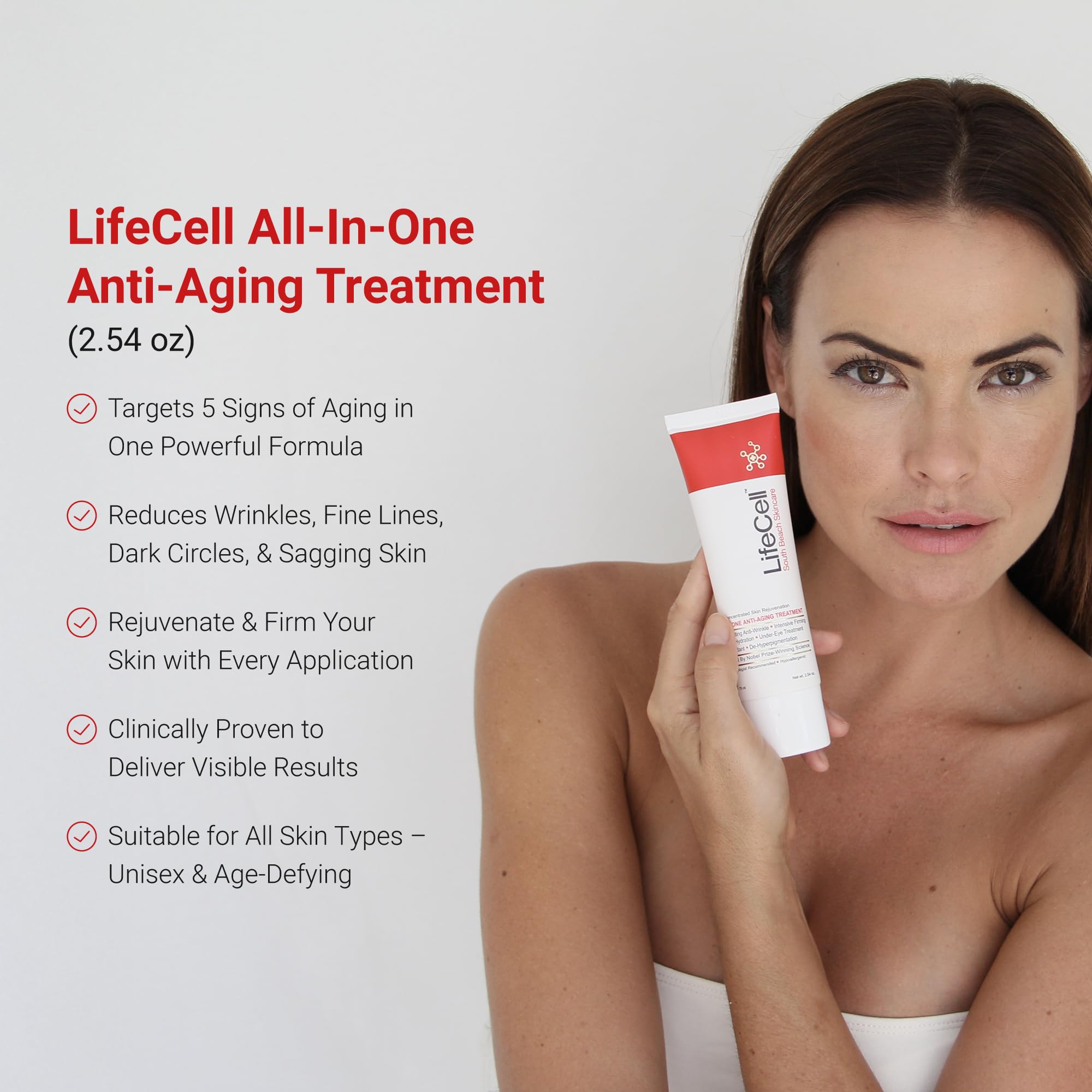 LifeCell All In One Anti Aging Cream jar showing rich texture for hydration