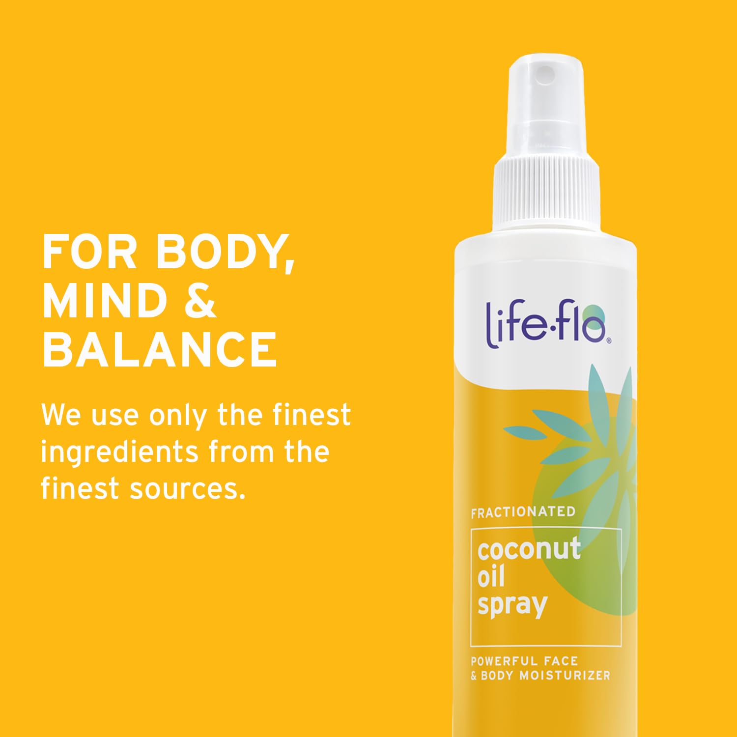 LifeFlo fractionated coconut oil spray used on nails as cuticle oil.
