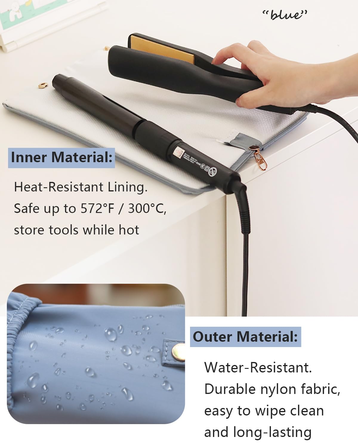 Lifeplus Holder & Mat in zipped pouch with hanging loop for safe storage.