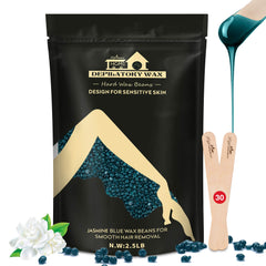 Lifestance hard blue wax beads packet for at home waxing