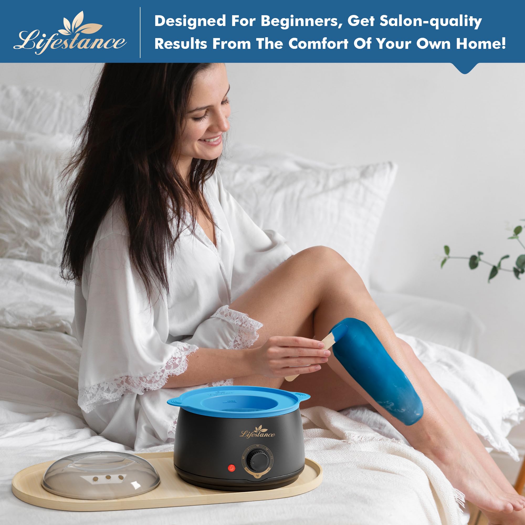 Lifestance lavender chamomile wax delivers calming aroma and skin-friendly formula.