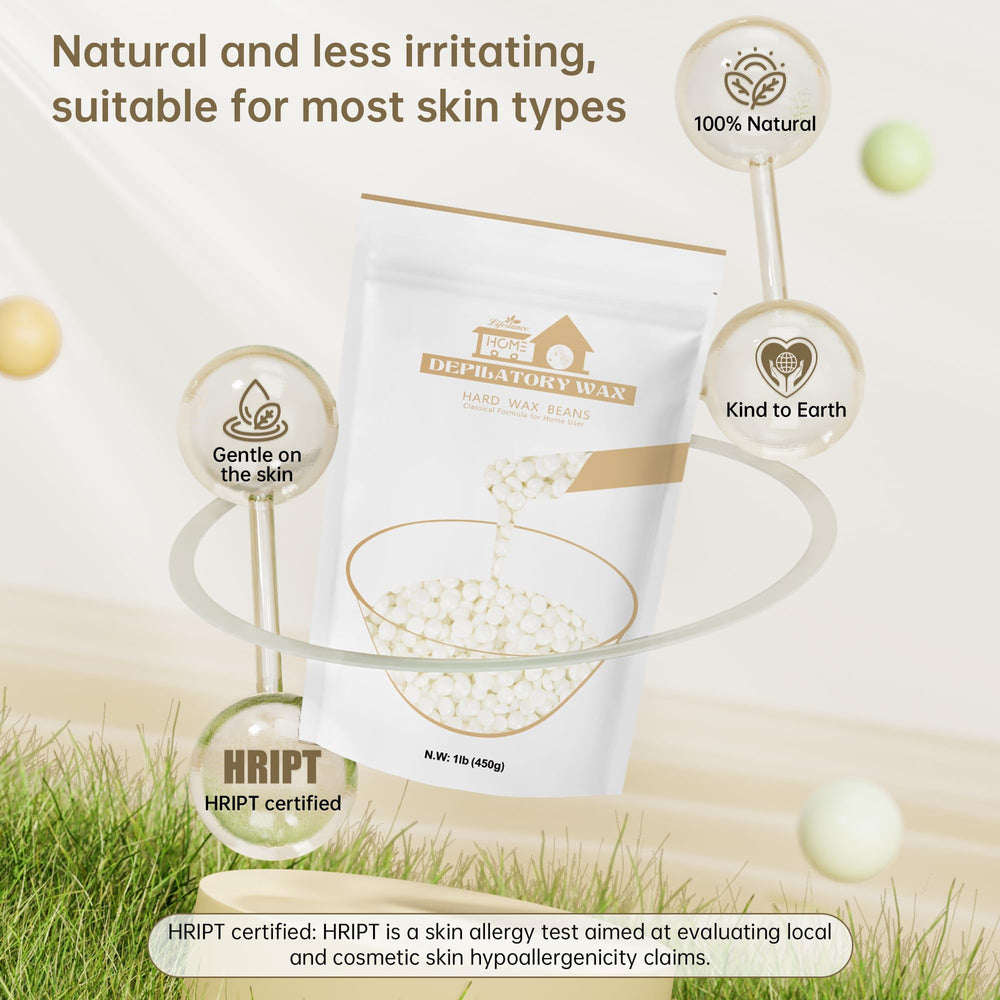 Lifestance Pearl White Wax Beads melt closeup shows fragrance-free application suitable for sensitive skin