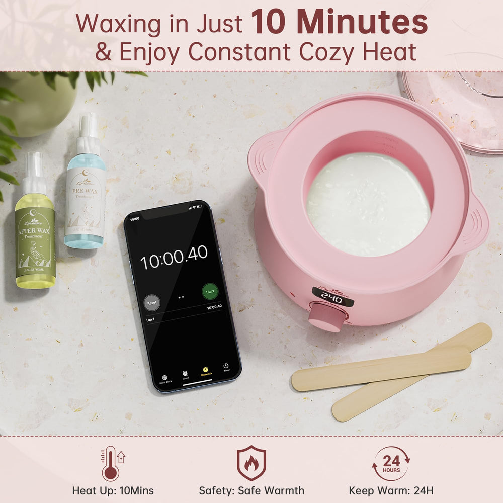 Lifestance silicone pot liner enabling easy cleanup after waxing