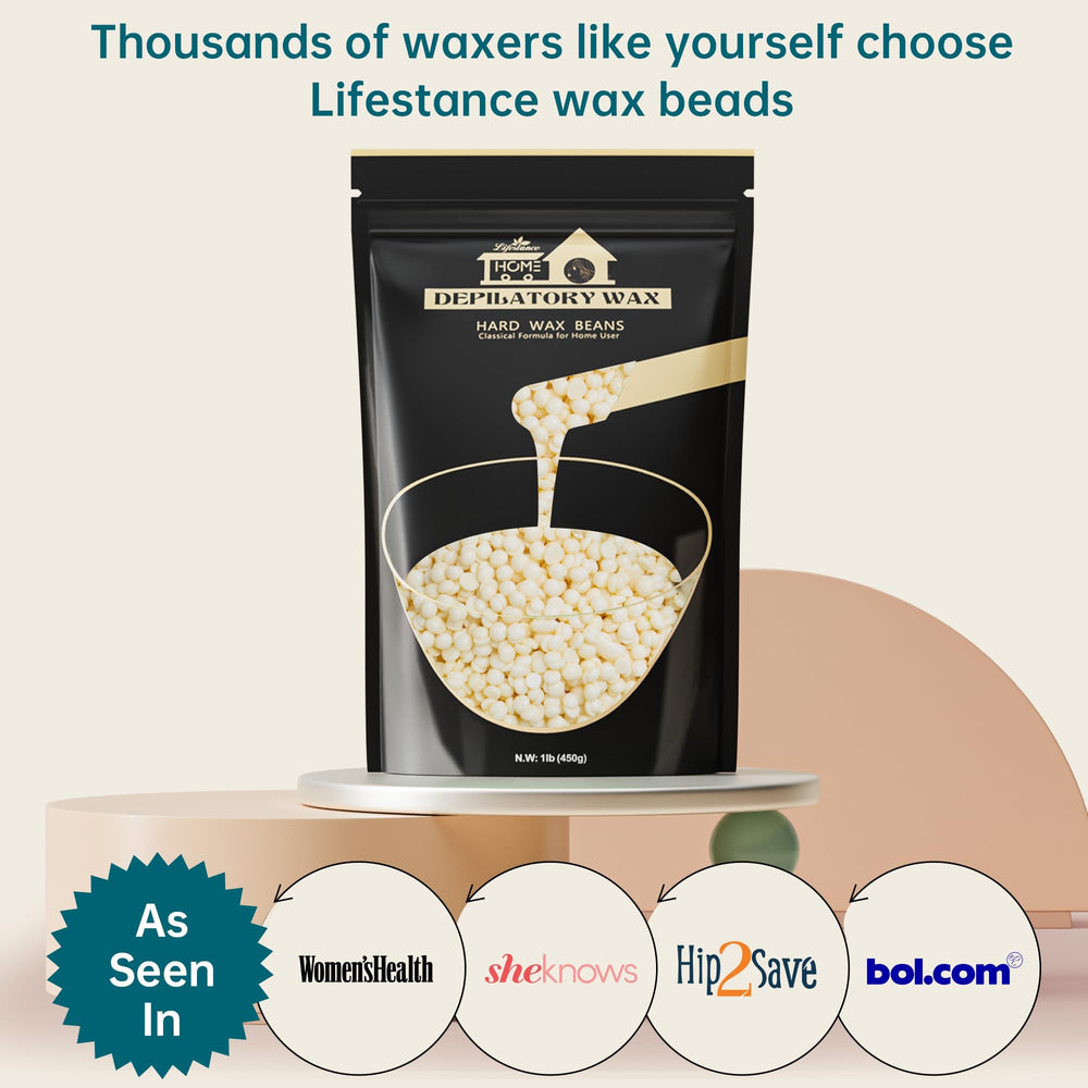 Lifestance chin waxing wax beads for smooth skin.