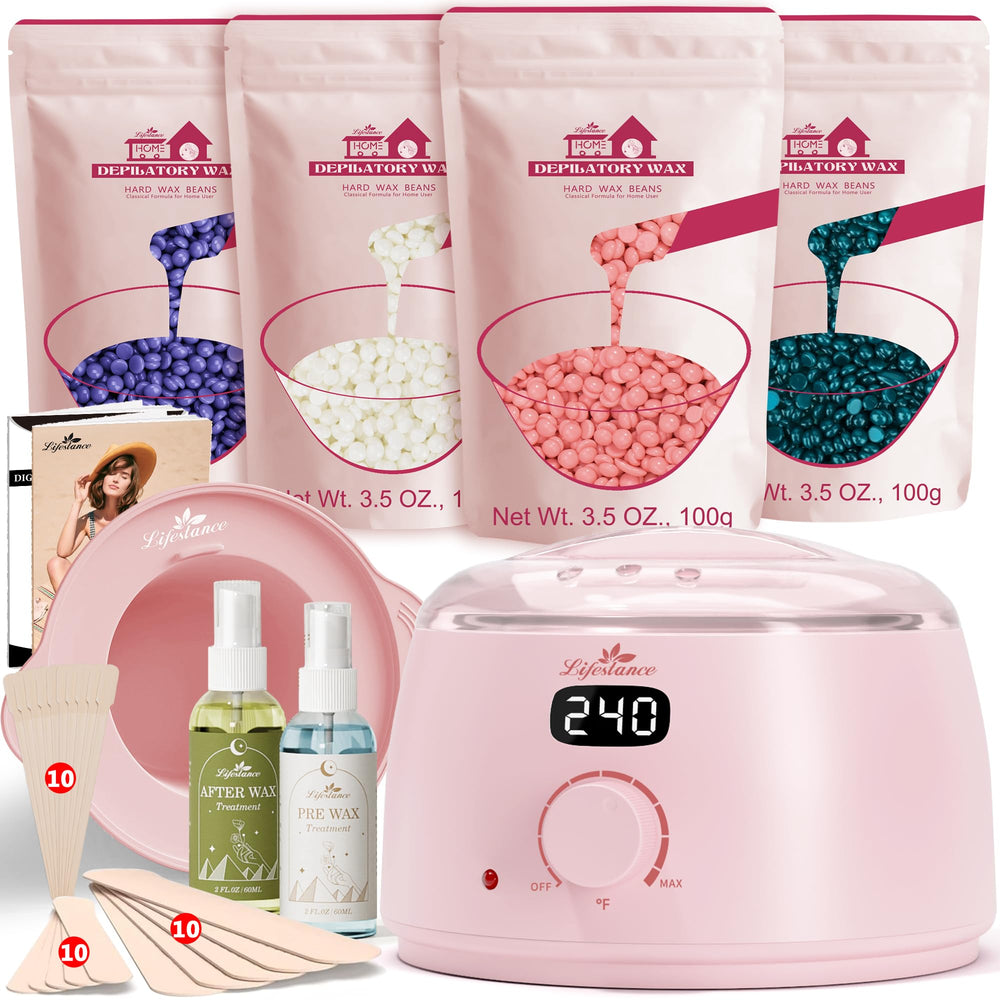 Lifestance pink L3 wax warmer with precise temperature control for at-home sessions