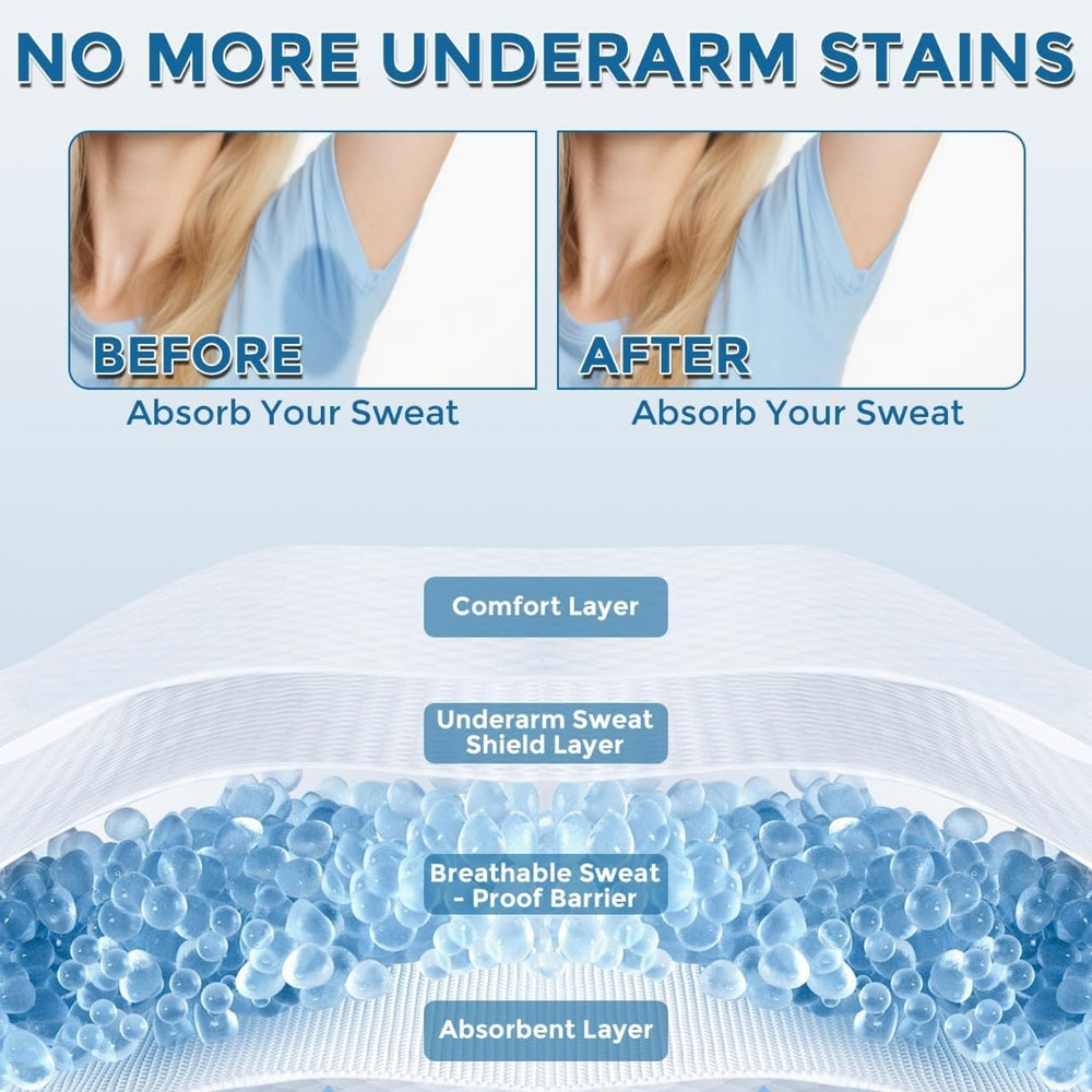 Lifethw pads applied to shirt armpit for discreet wear