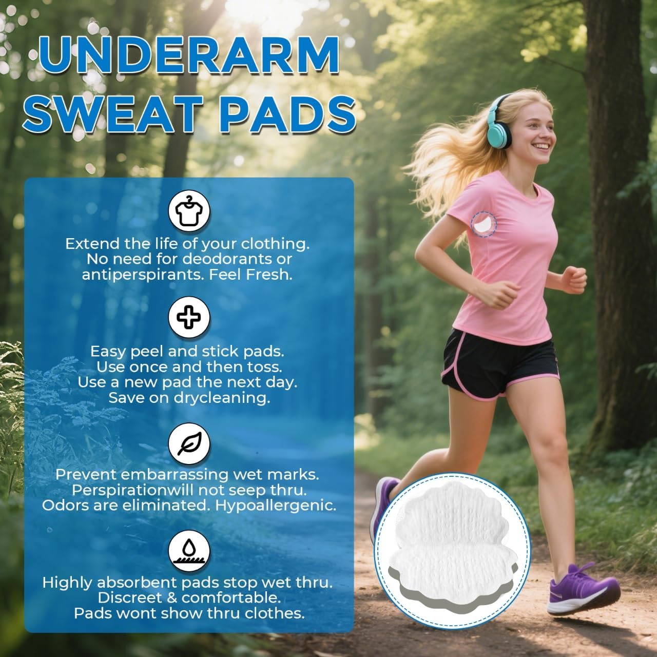 Lifethw underarm pads individual packaging for portable use