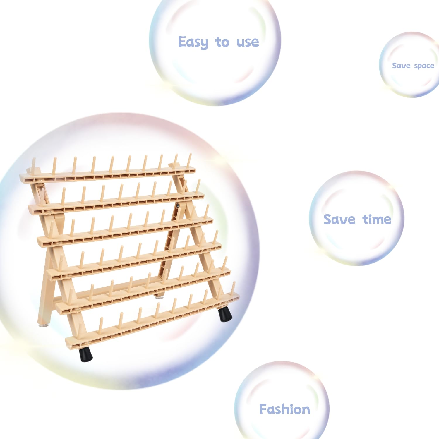 Lightmay foldable braid stand with spools for efficient styling.