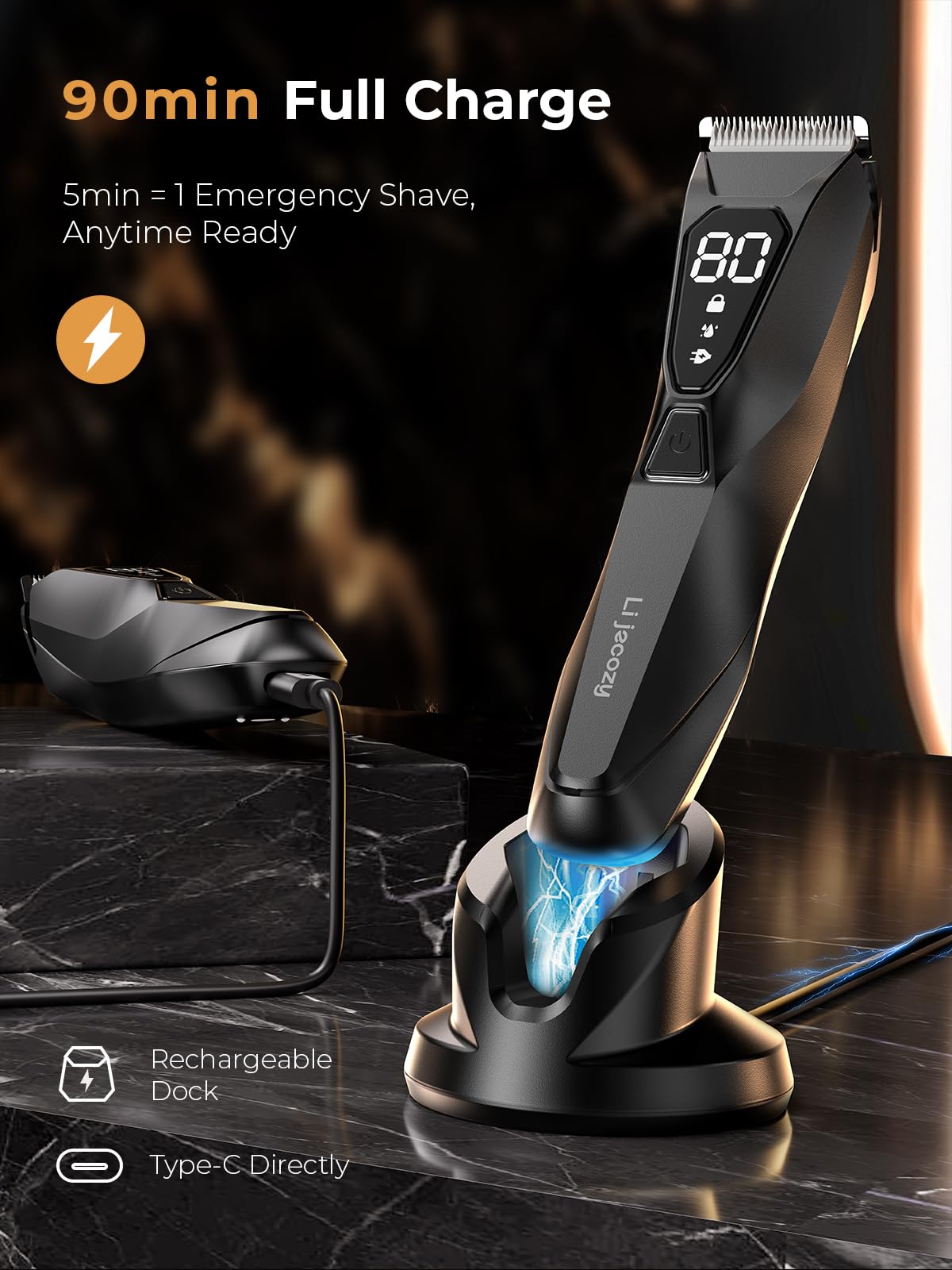 Lijecozy cosmic black trimmer ceramic blades glide smoothly with minimal tugging.