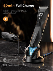 Lijecozy cosmic black trimmer ceramic blades glide smoothly with minimal tugging.