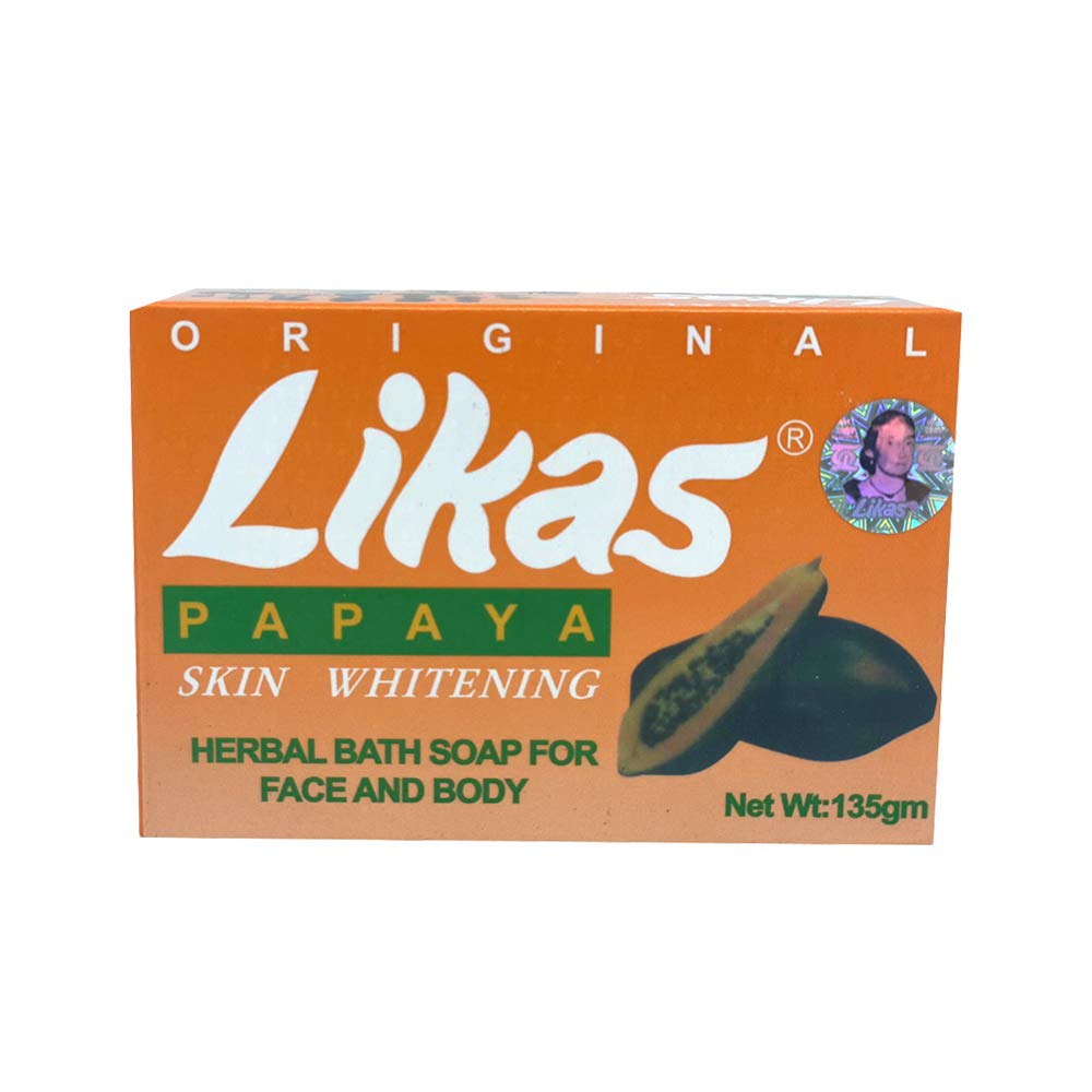 Likas Original Papaya Soap set of 4 texture close-up highlighting creamy lather and smooth feel