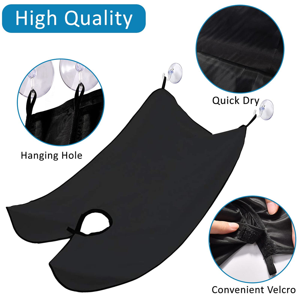 Likeny beard bib features adjustable Velcro neck strap for a comfortable fit