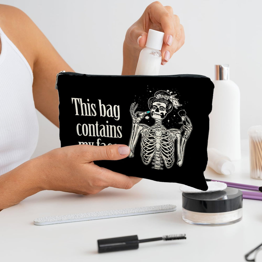 Likjad Goth makeup bag interior waterproof lining protects cosmetics during travel