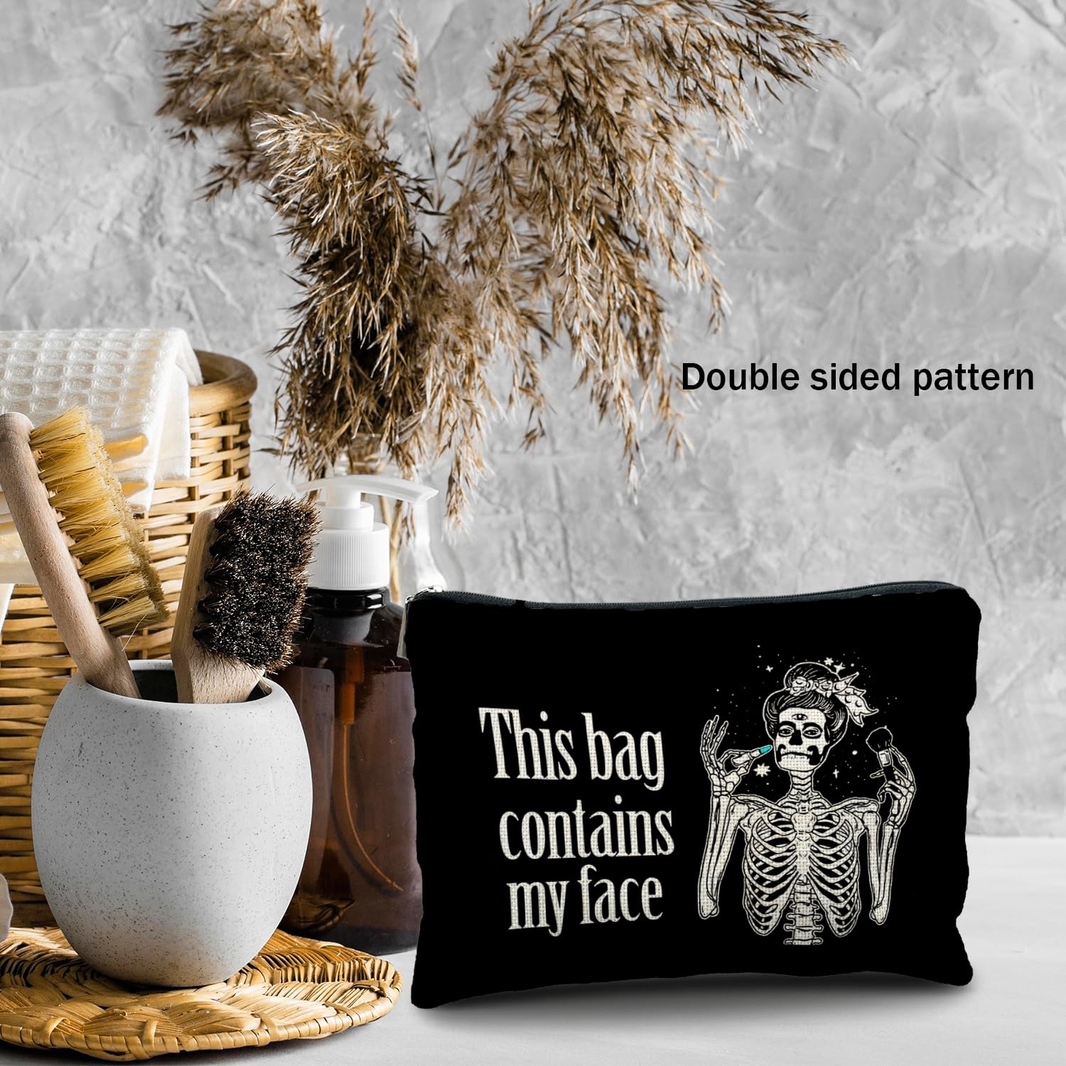 Likjad Goth makeup bag travel-ready compact design in use