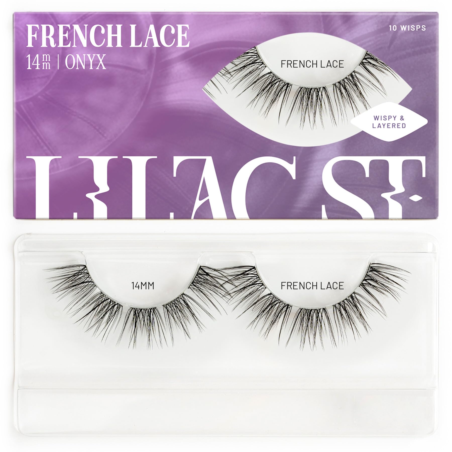 Lilac St French Lace 14mm close-up shows delicate wisps for natural daytime elegance