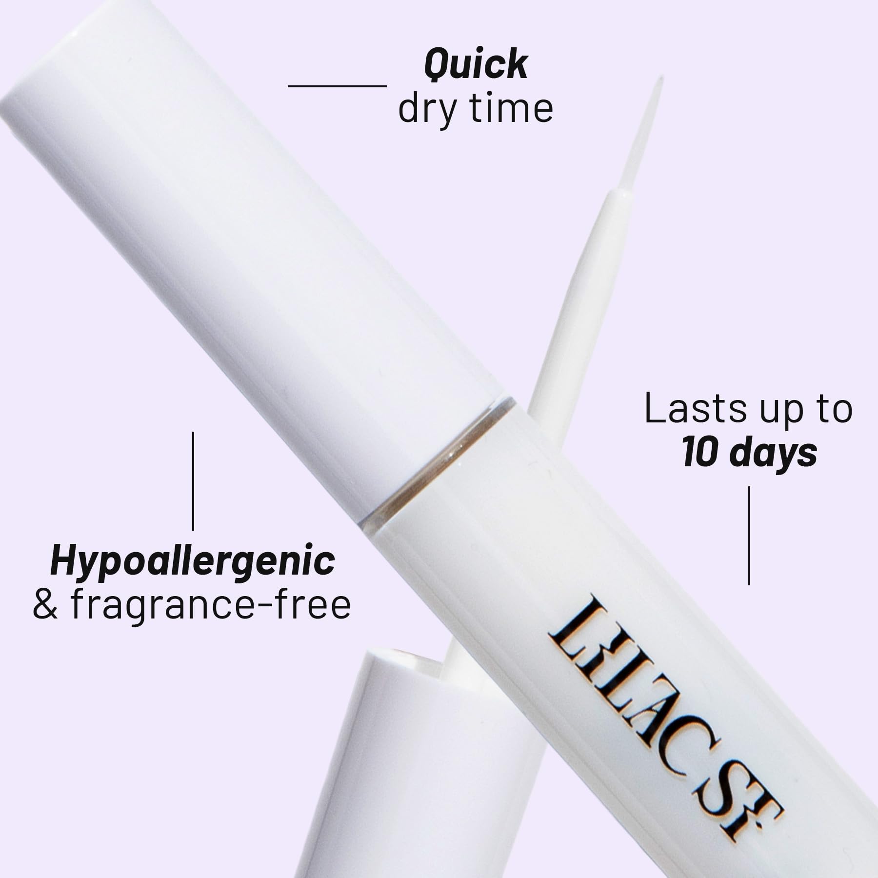 Lilac St Lock-It-Bond clear packaging highlights sustainability and brand story.